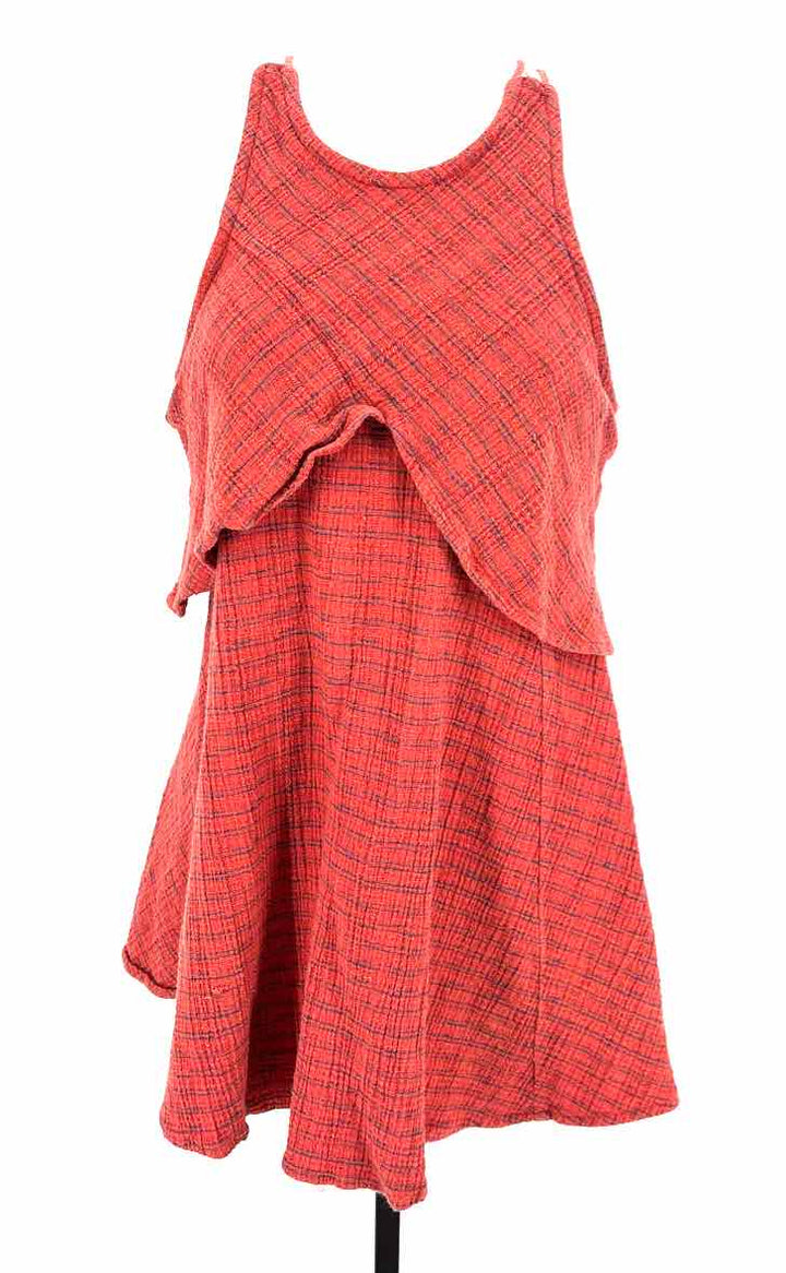 Size M FREE PEOPLE Brown Print Dress