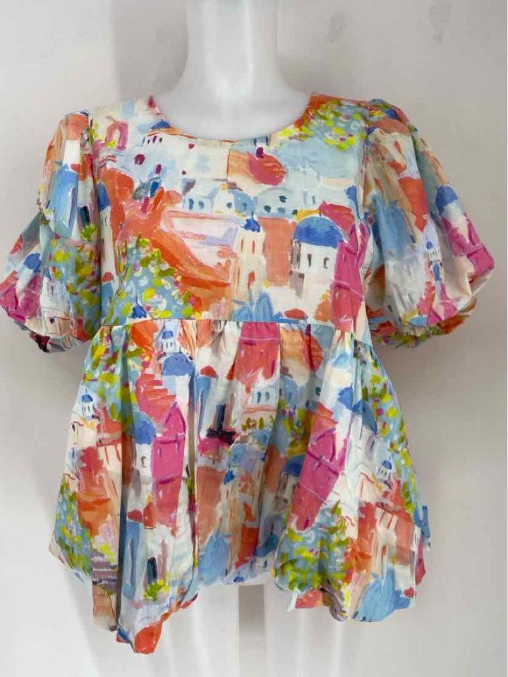 Size L ENTRO Multi-Color Shirt