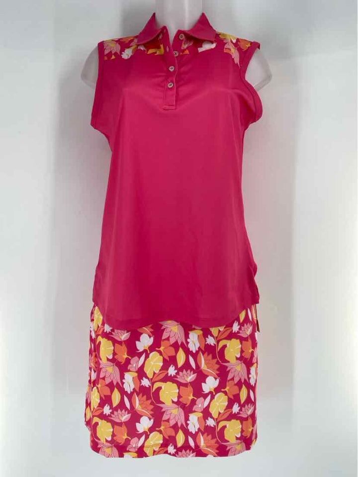 Size M PINK PRINT 2 PC Dress
