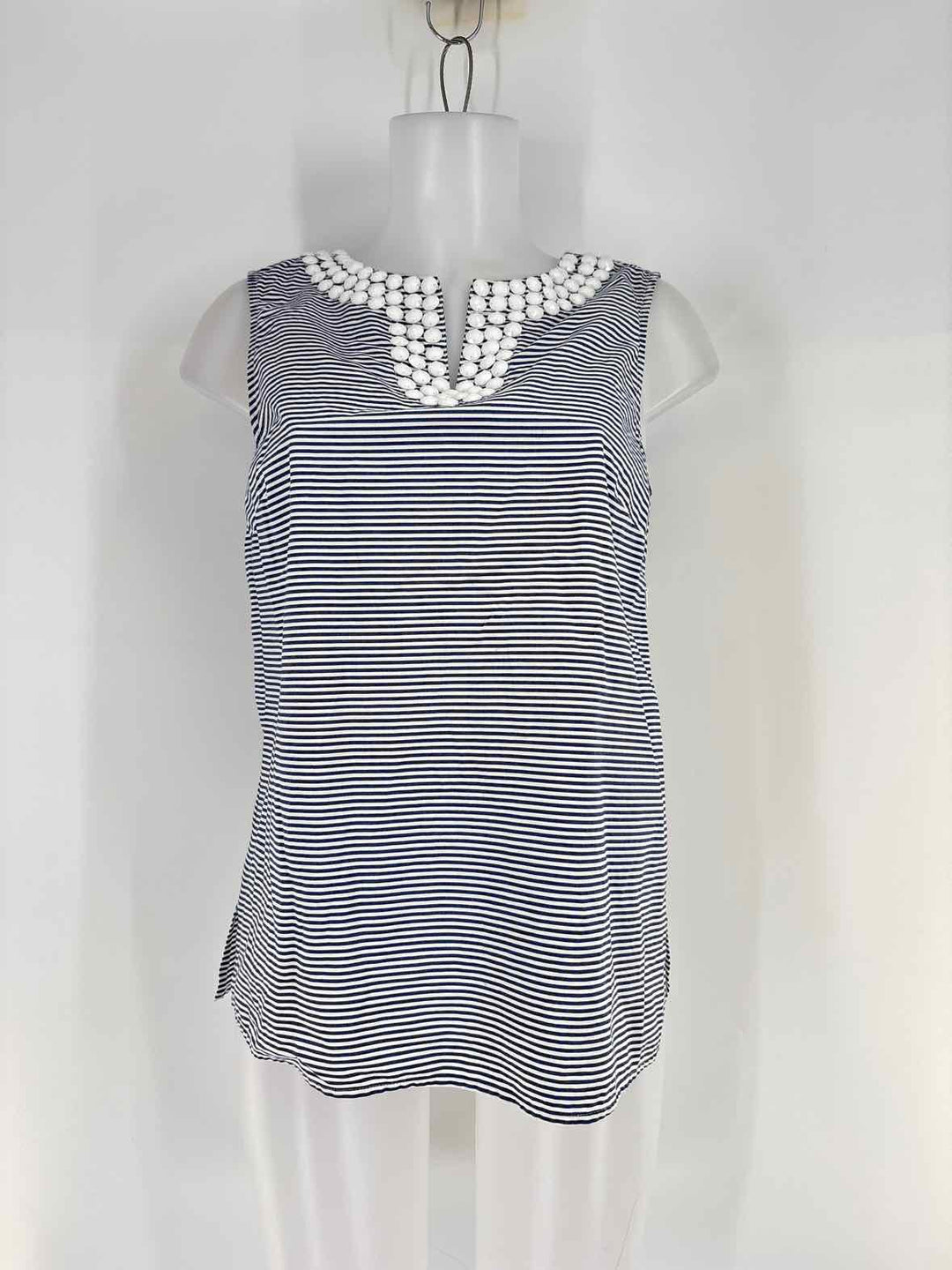 Size 6 Talbots Navy Print Shirt