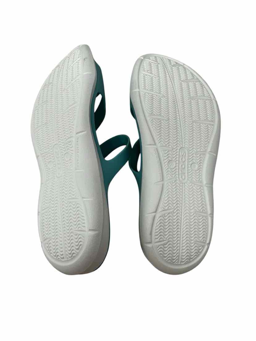 Shoe Size 9 Crocs Teal Sandals