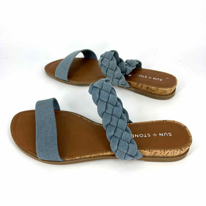 Shoe Size 10 Blue Denim Sandals