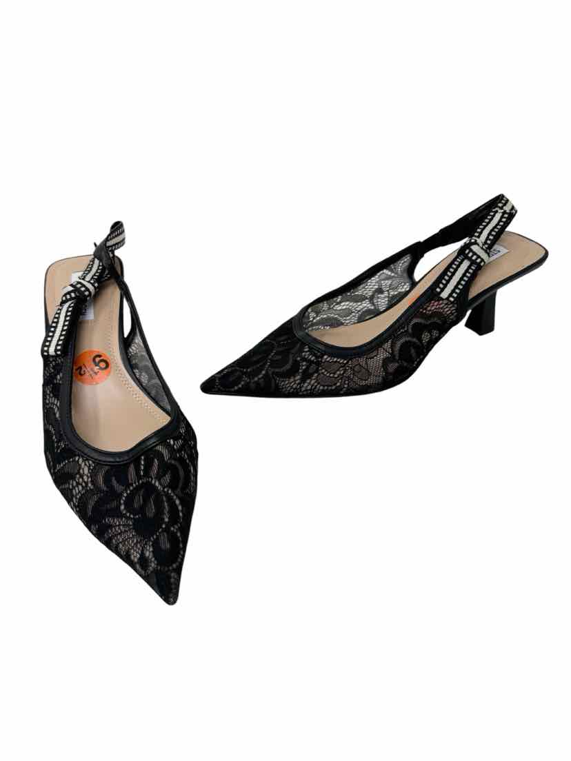 Shoe Size 9.5 Steve Madden Black Lace Pumps