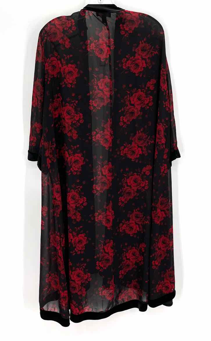 Size 00 Torrid Red Print Cardigan