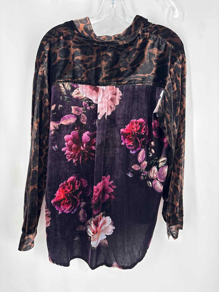 Size S Johnny Was Brown Print Shirt