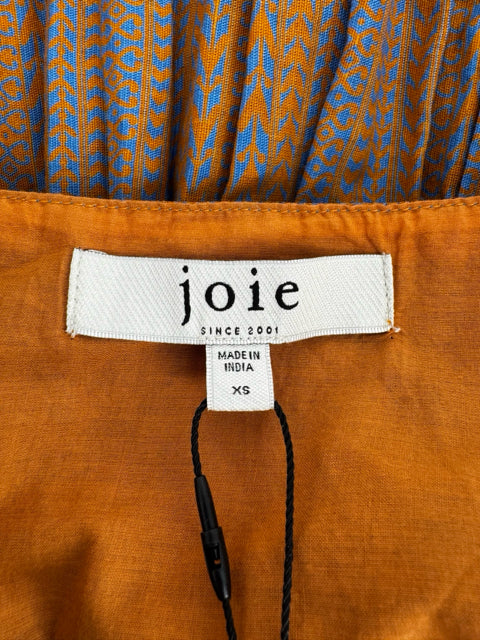 Size S JOIE Brown Print Dress
