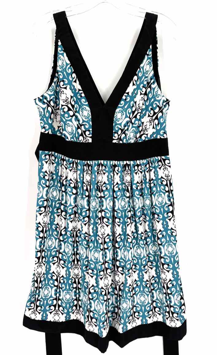 Size 14 Black Print Dress