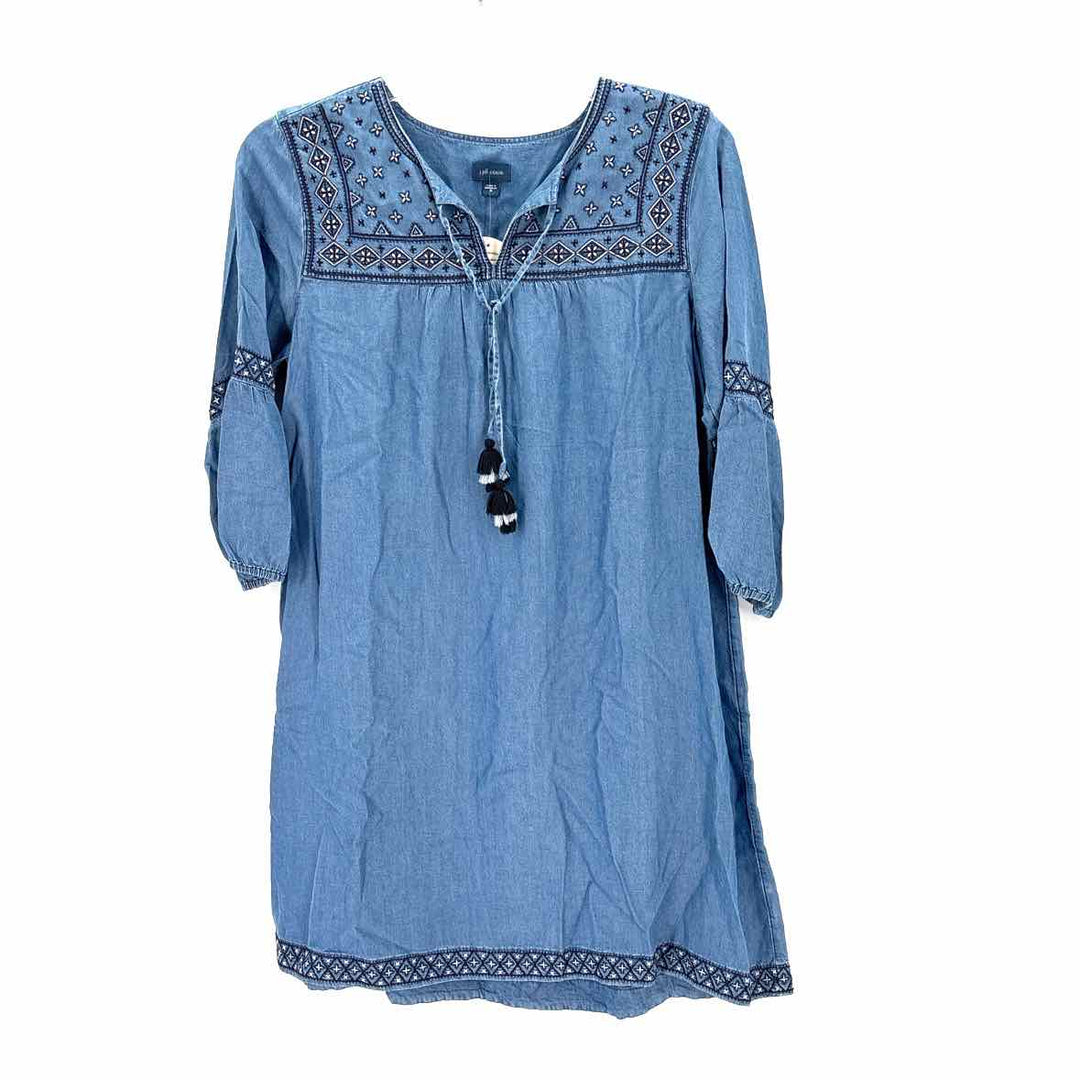 Size M J JILL Blue Chambray Dress