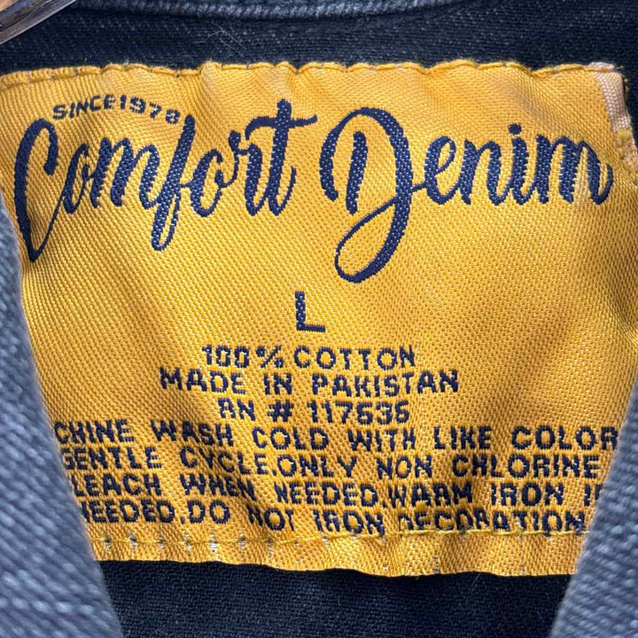 Size L COMFORT Black Denim Vest