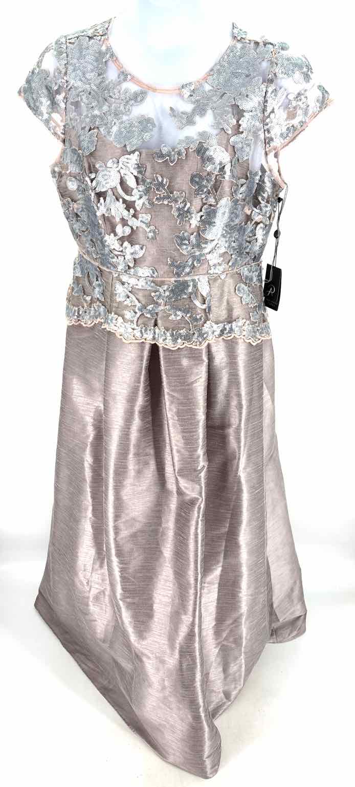 Size 16 Adrianna Papell Gray Sateen PROM