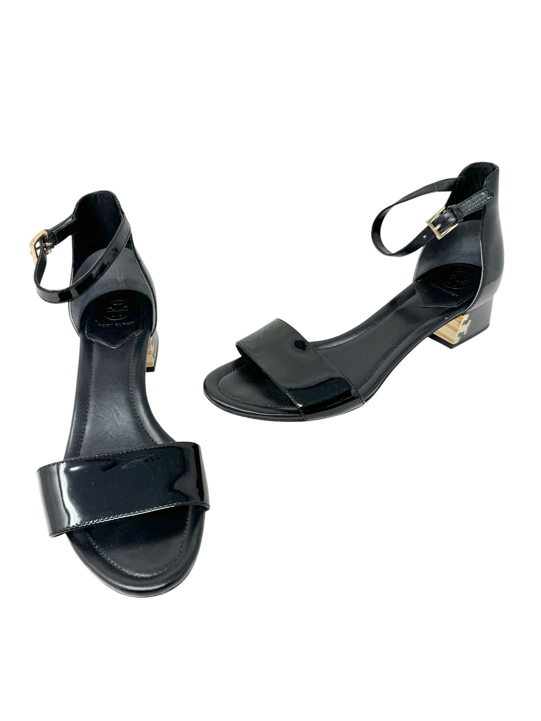 Shoe Size 10 Tory Burch Black PATENT Sandals