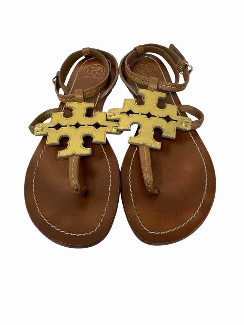 Shoe Size 8.5 Tory Burch Gold Leather Sandals