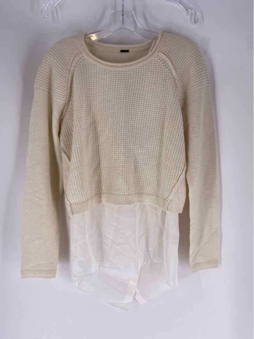 Size L TAHARI Ivory Knit Sweater