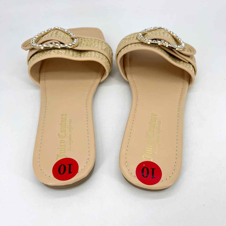 Shoe Size 10 JUICY COUTURE Vanilla Straw Sandals
