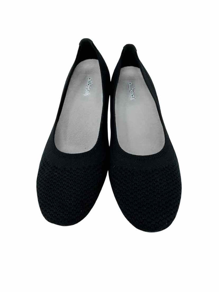 Shoe Size 8 ALL BIRDS Black Knit Flats