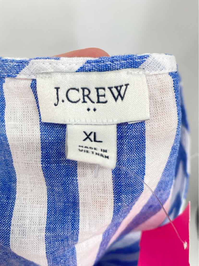Size XL J Crew Blue Print Shirt