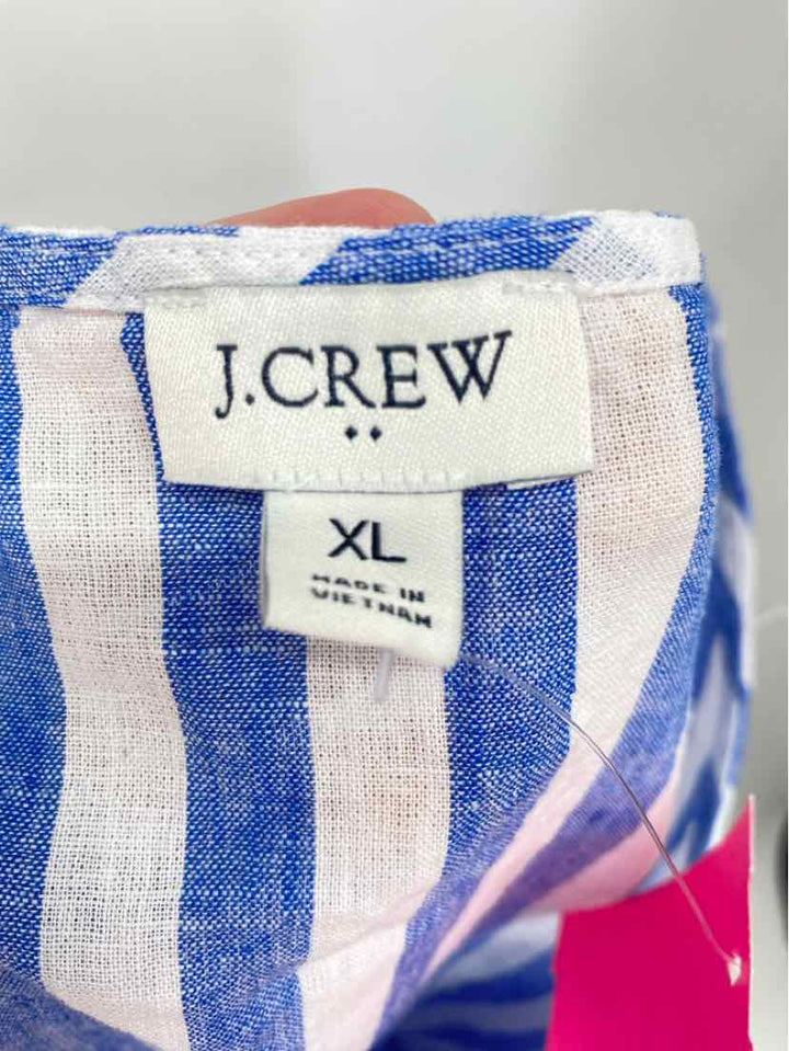 Size XL J Crew Blue Print Shirt