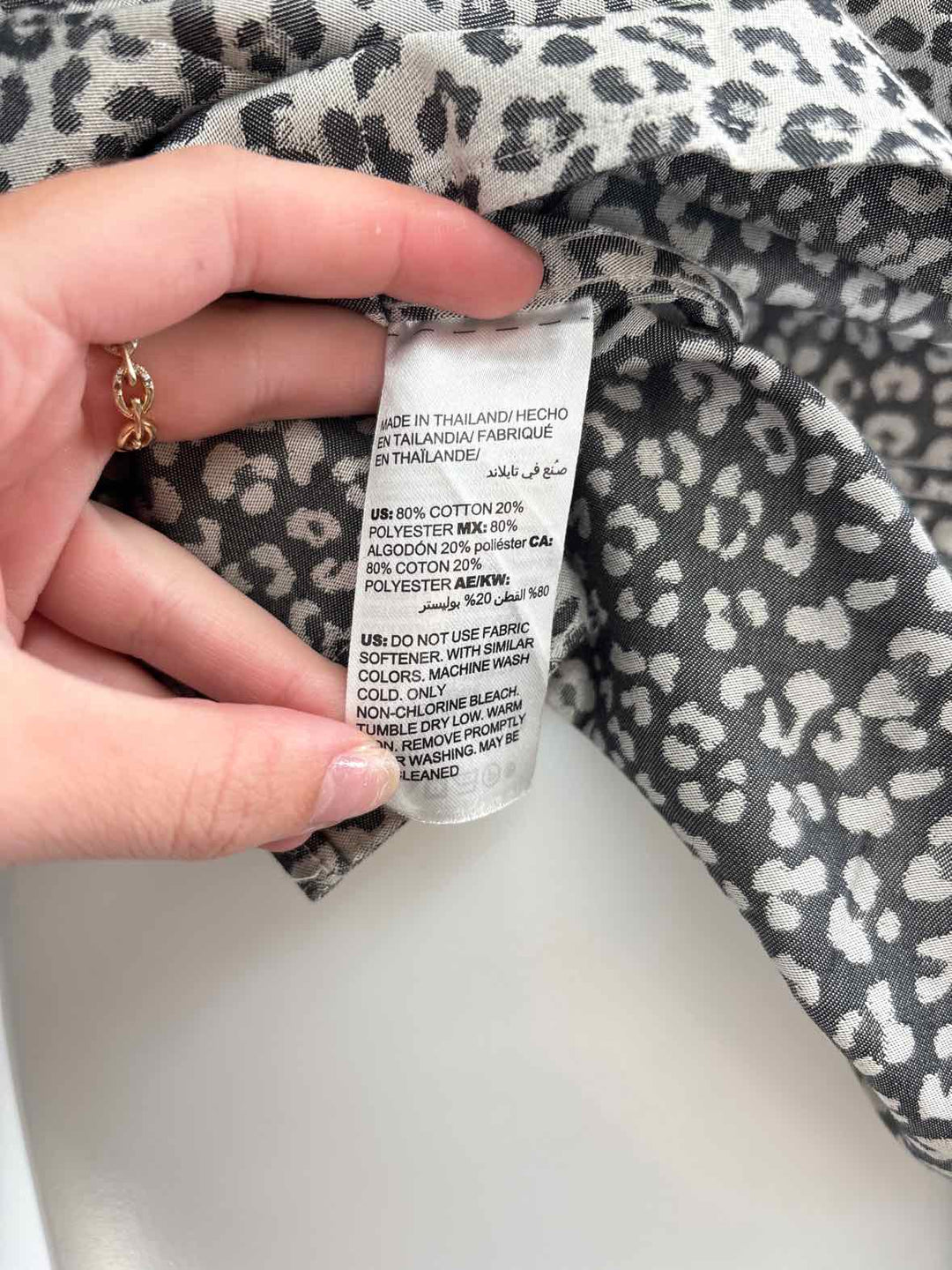 Size 14 Chico's gray print Shirt