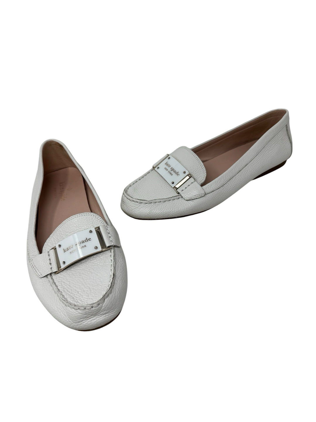 Shoe Size 10 Kate Spade White Leather Loafers