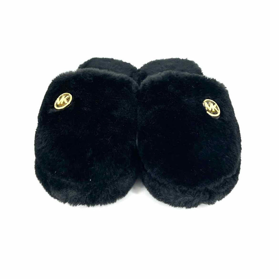 Shoe Size 9 Michael Kors Black Faux Fur Slippers