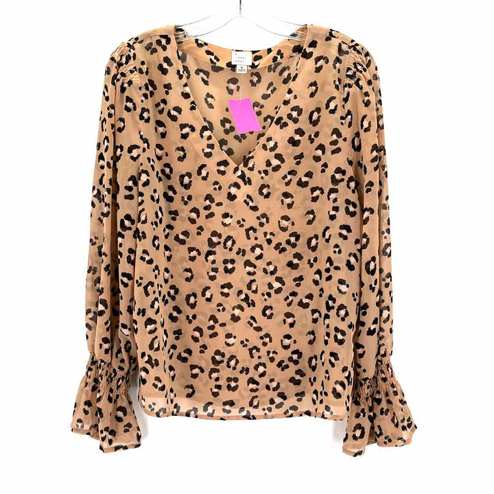 Size M A NEW DAY Brown Print Shirt