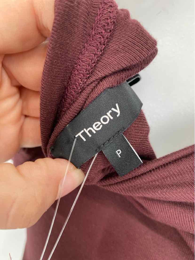 Size Petite THEORY Burgundy Shirt