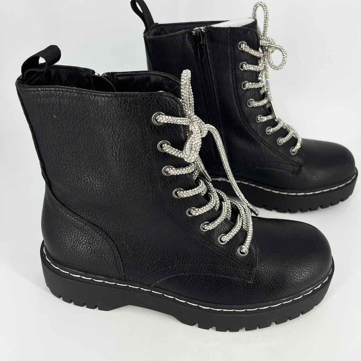 Shoe Size 9 Black Faux Leather Boots