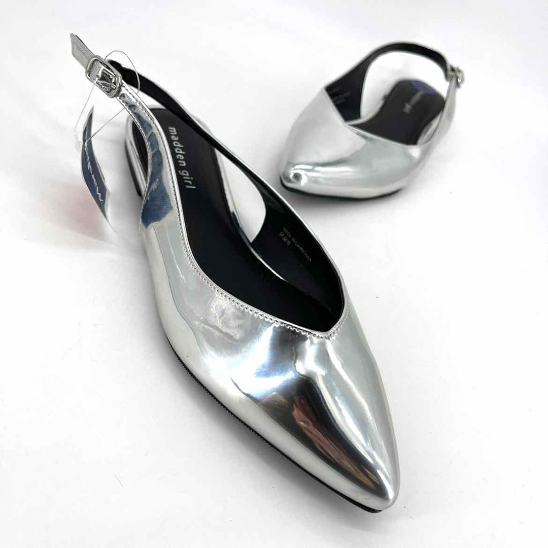 Shoe Size 8.5 Steve Madden Silver Flats