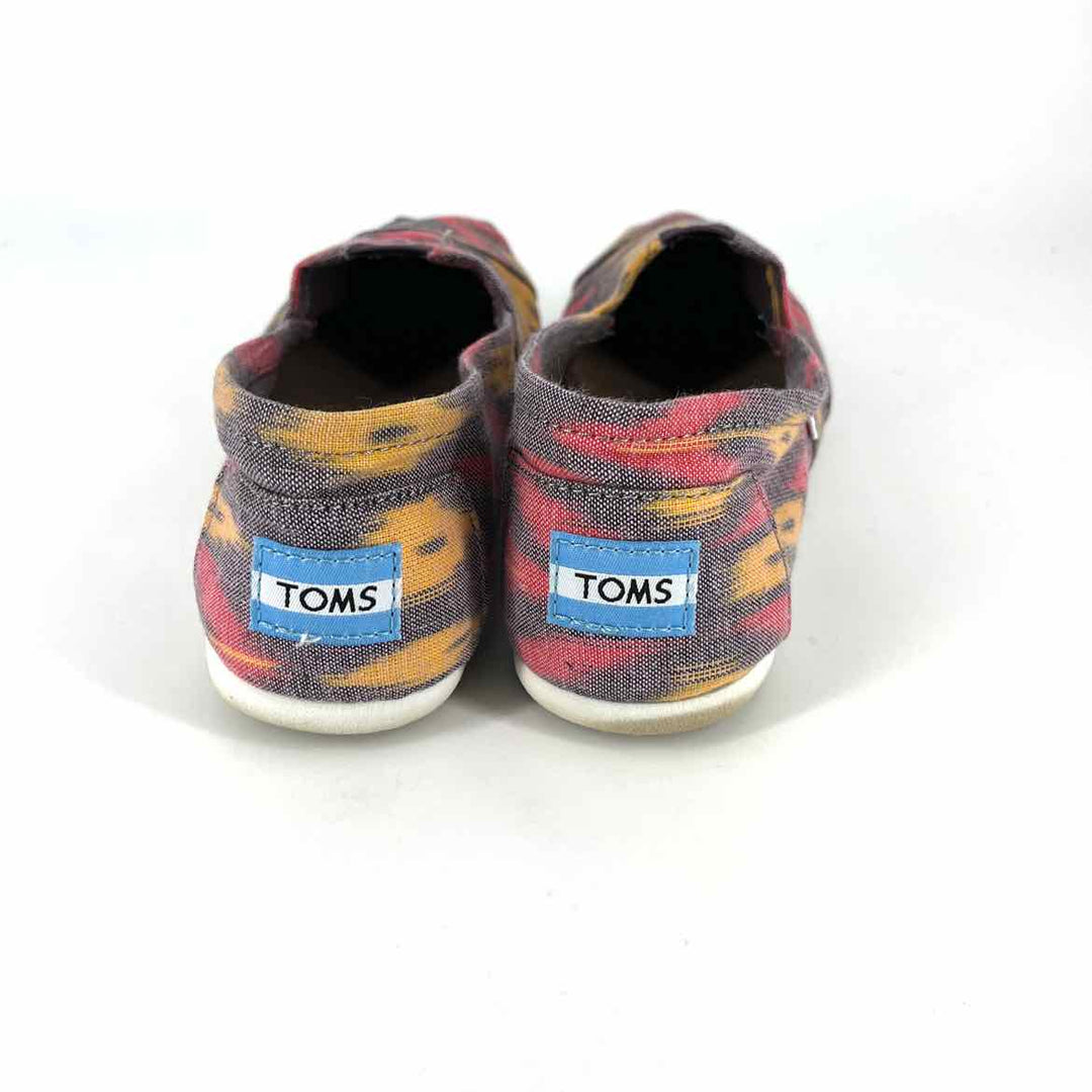 Shoe Size 7 Toms Multi-Color Canvas Flats