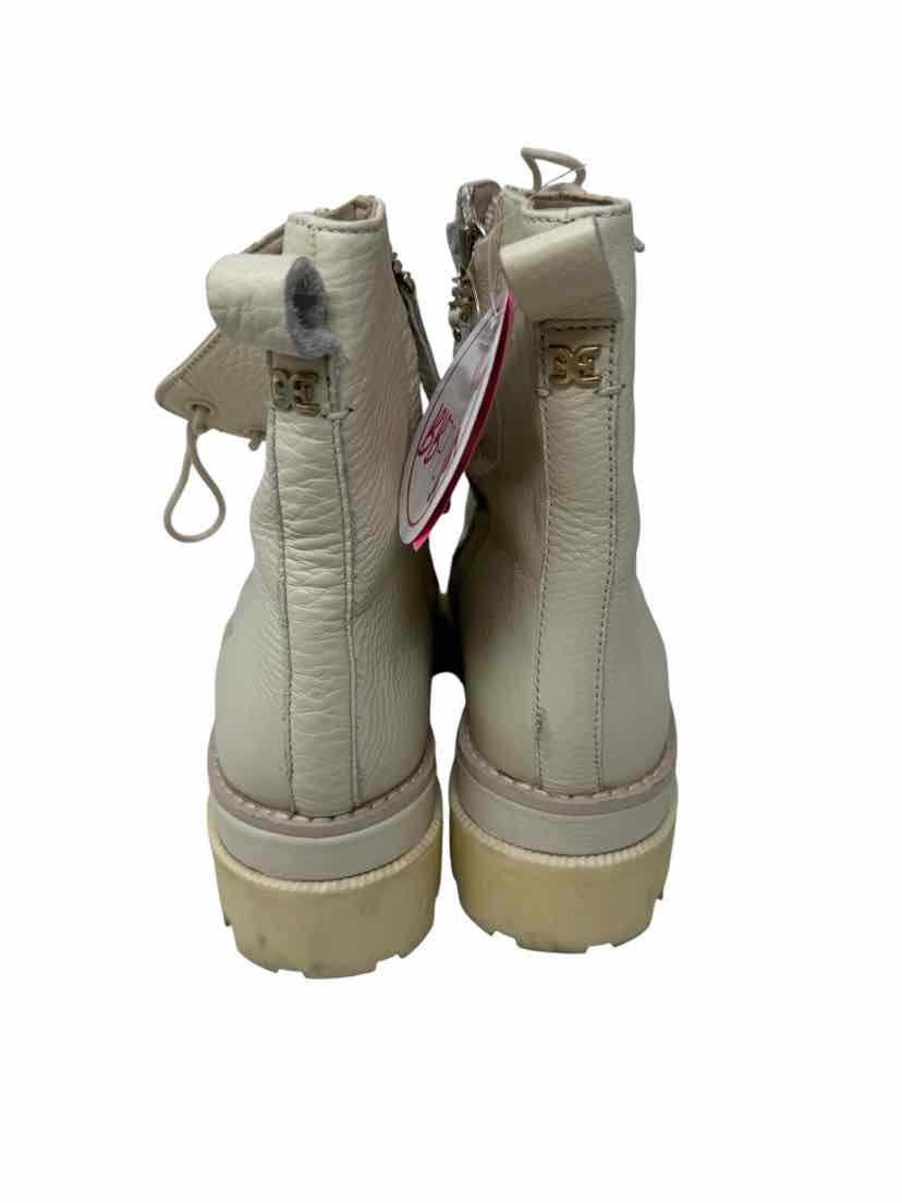 Shoe Size 8.5 Sam Edeleman Ivory Leather Boots