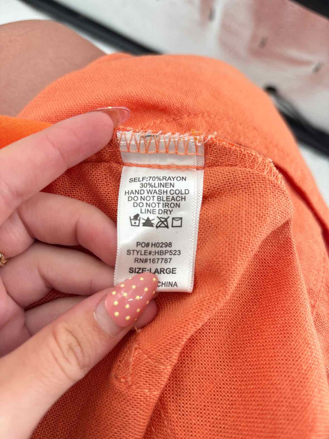 Size L Orange Pants