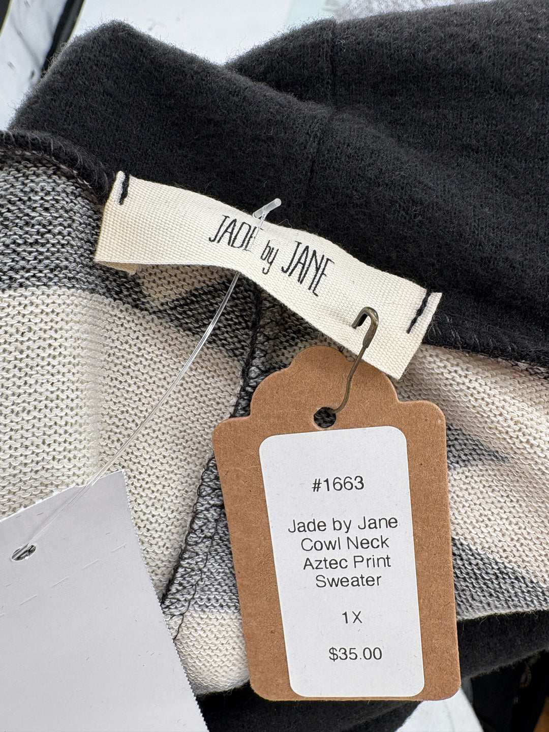 Size 1X Black Print Shirt