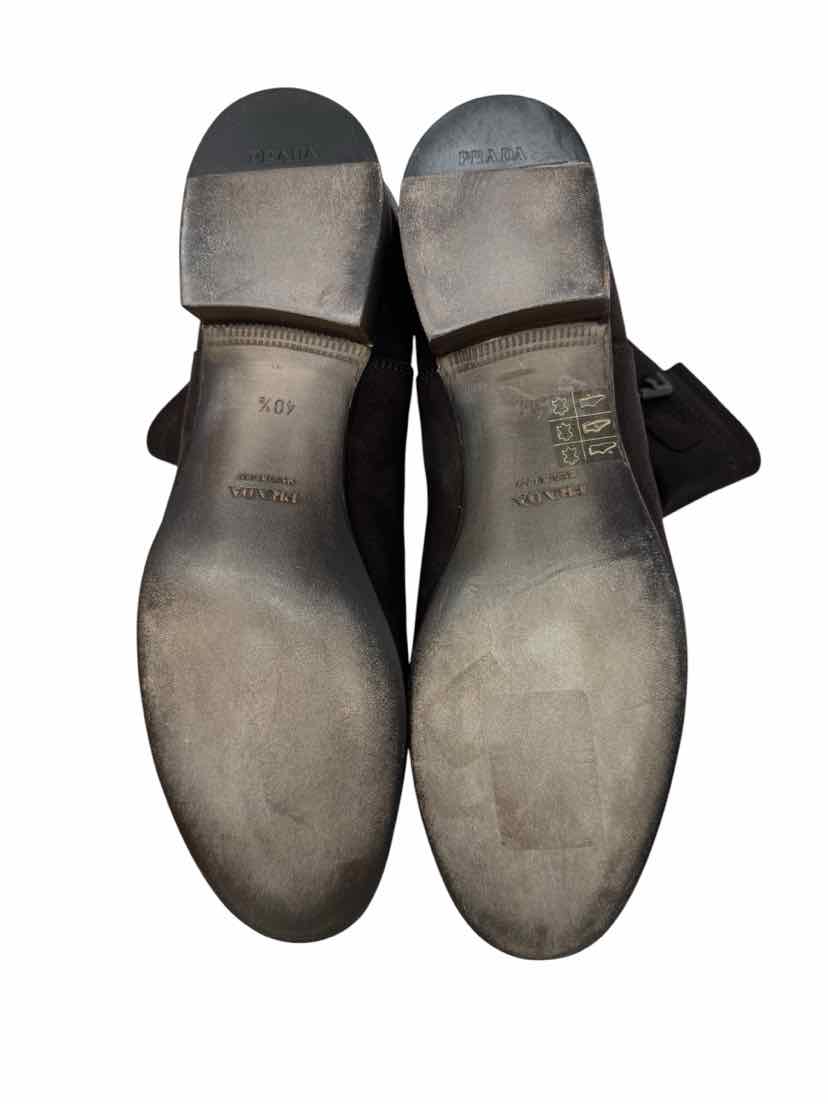 Shoe Size 40.5 PRADA Brown Leather Luxury - Boots