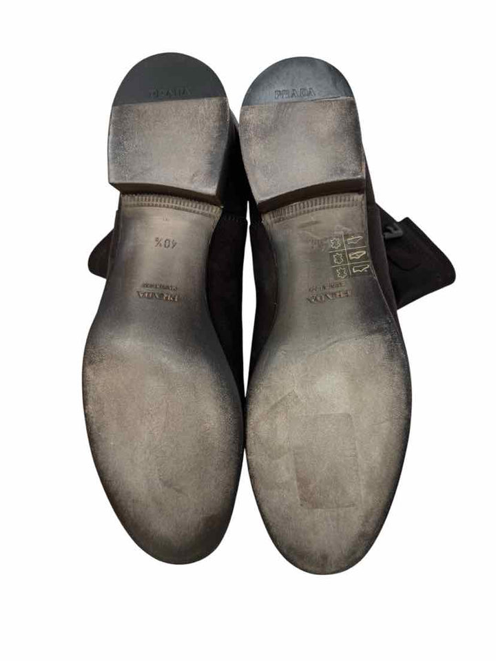 Shoe Size 40.5 PRADA Brown Leather Luxury - Boots