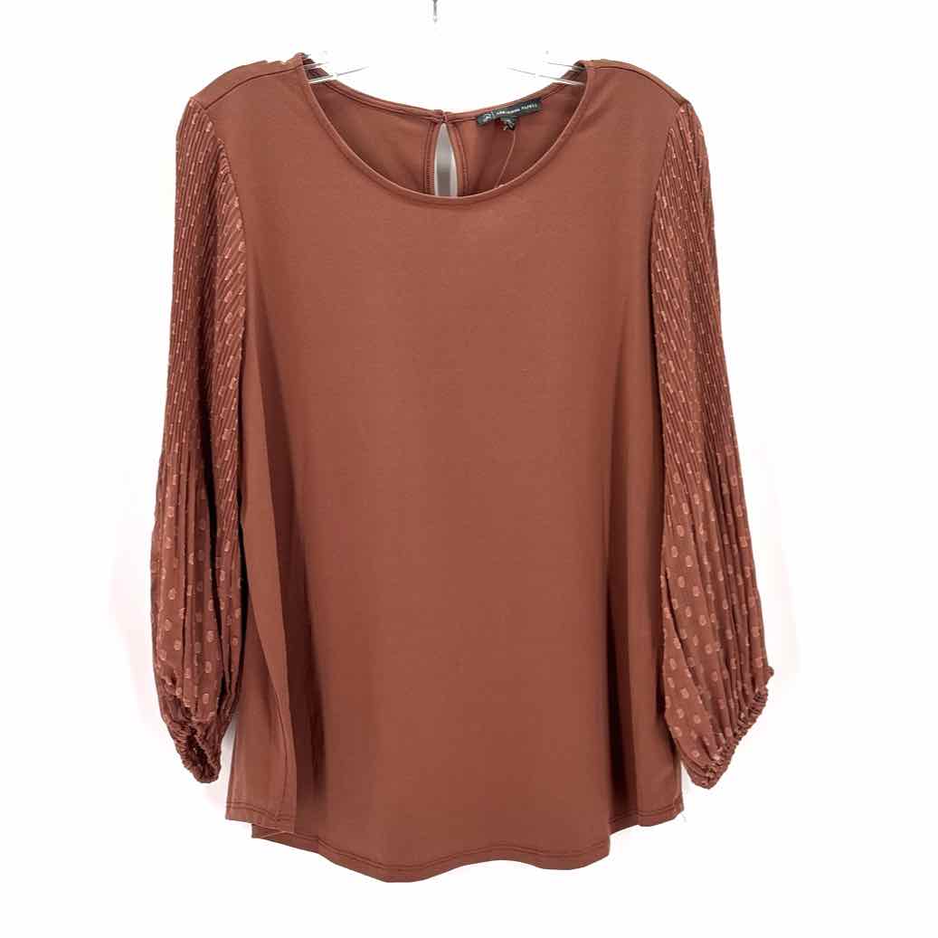 Size L Adrianna Papell Brown Shirt