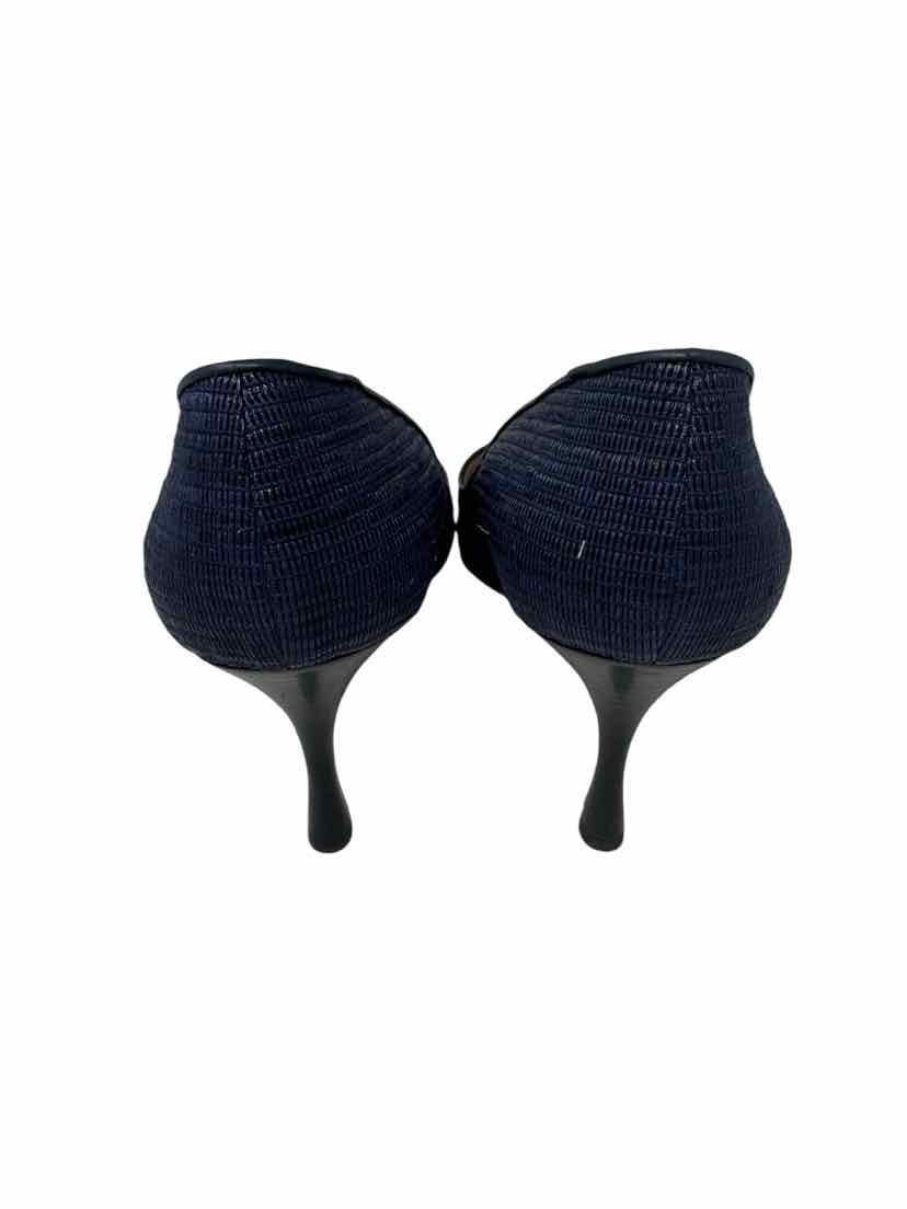 Shoe Size 11 MANOLO BLAHNIK Navy Luxury - Pumps