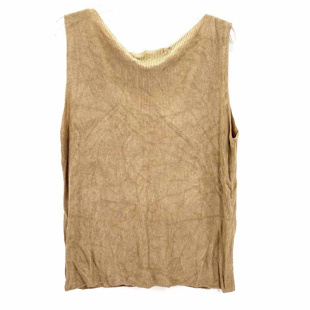 Size X ELLEN TRACY Beige Knit Shirt