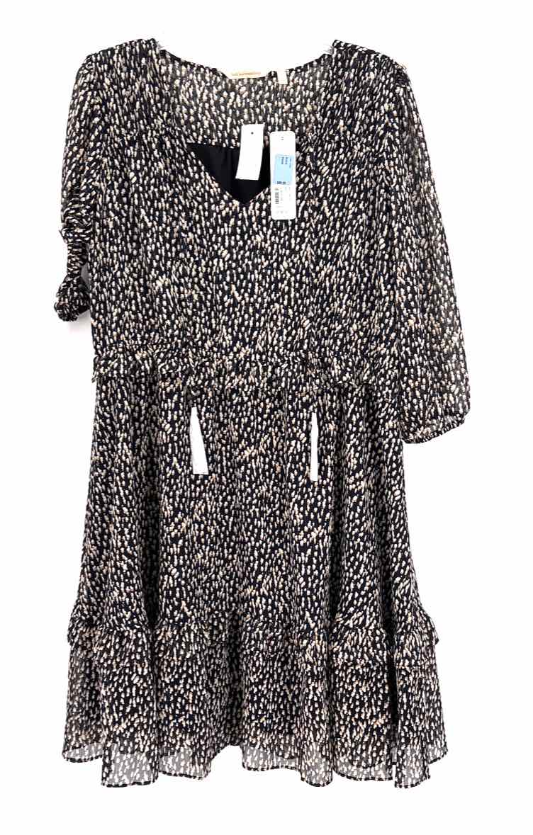 Size L SOFT SURROUNDINGS Black Print Dress