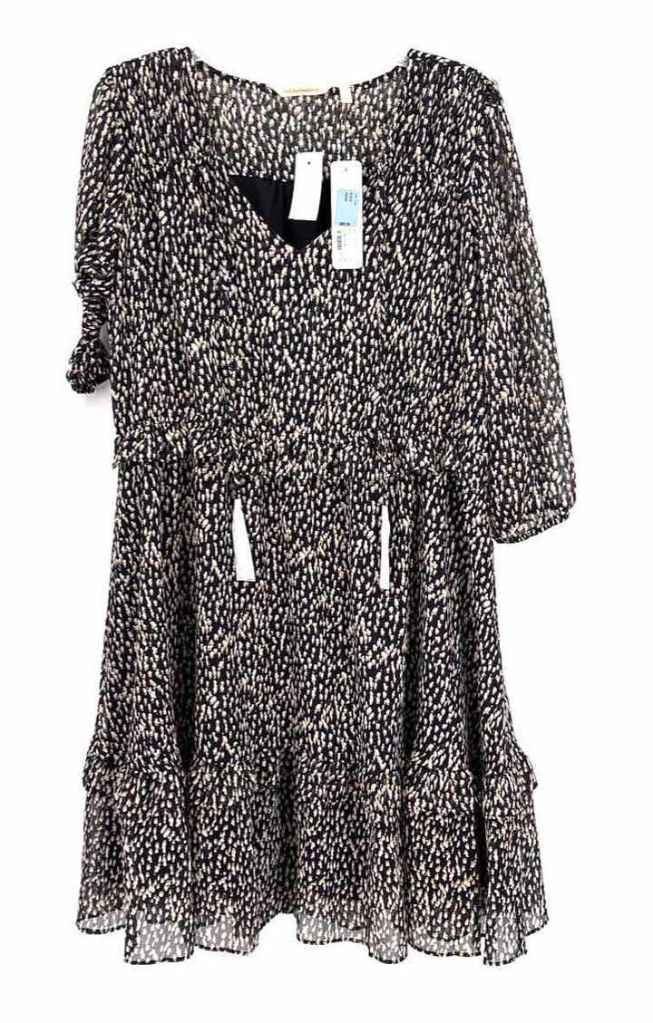 Size L SOFT SURROUNDINGS Black Print Dress