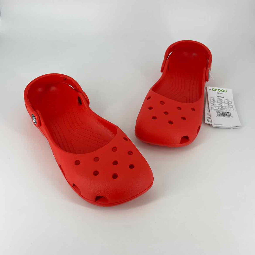 Shoe Size 8 Crocs Red Flats
