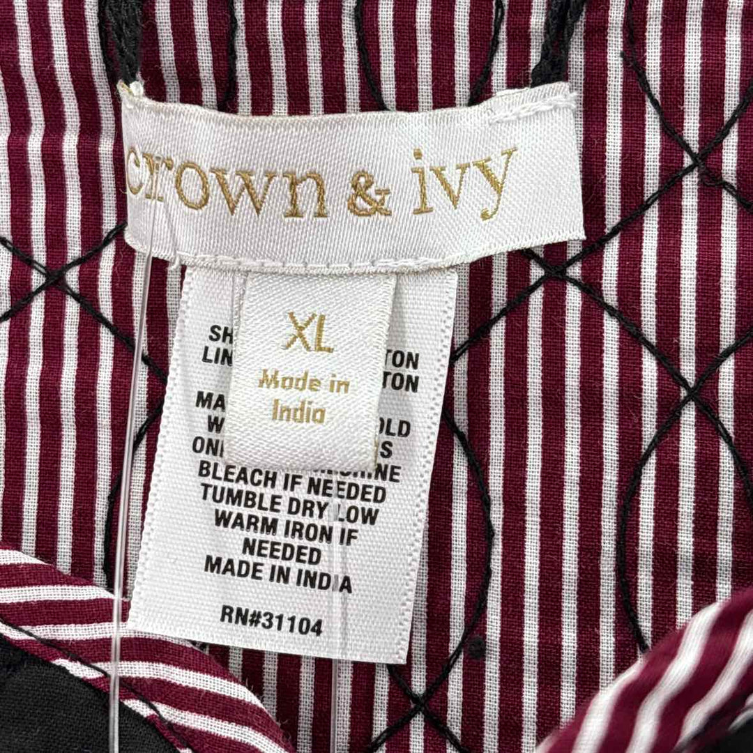 Size XL CROWN & IVY Black Jacket