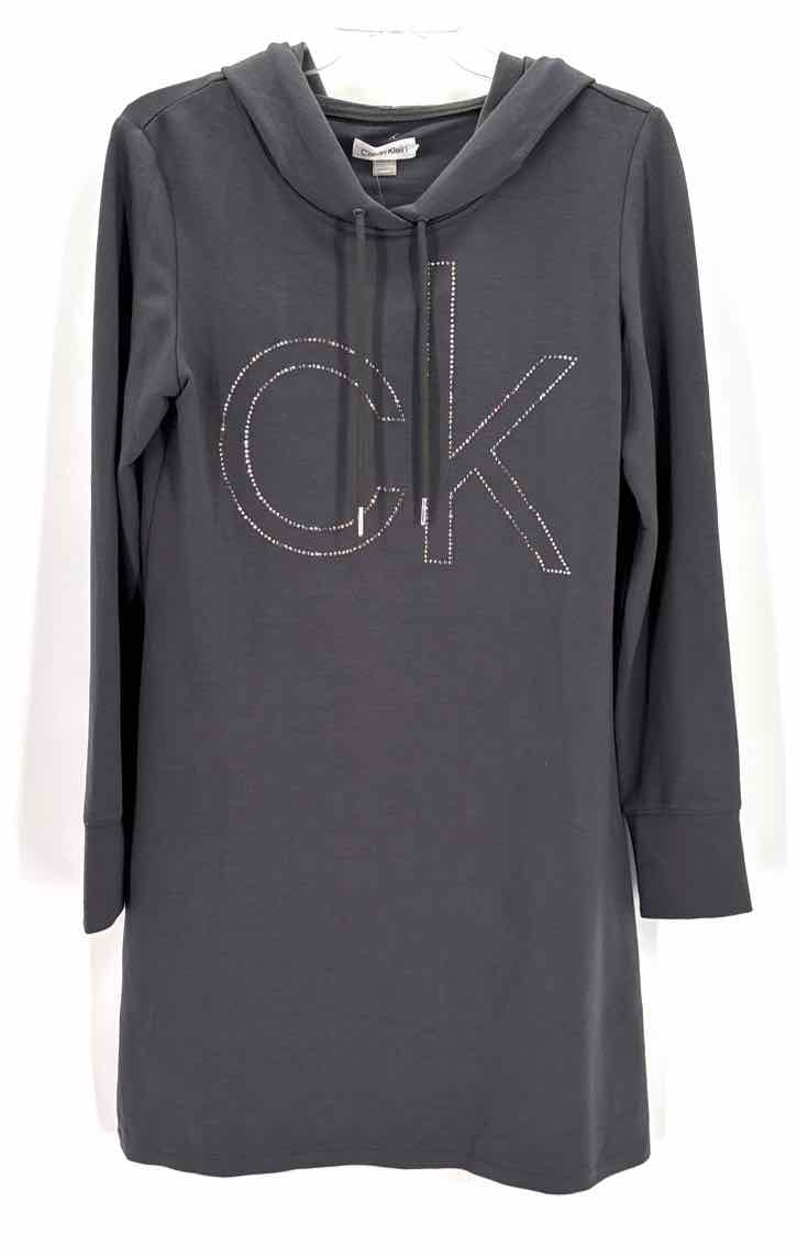 Size M Calvin Klein Gray Knit Dress