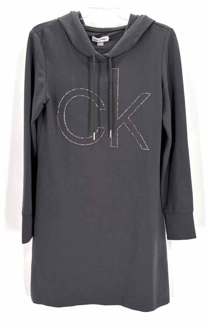 Size M Calvin Klein Gray Knit Dress