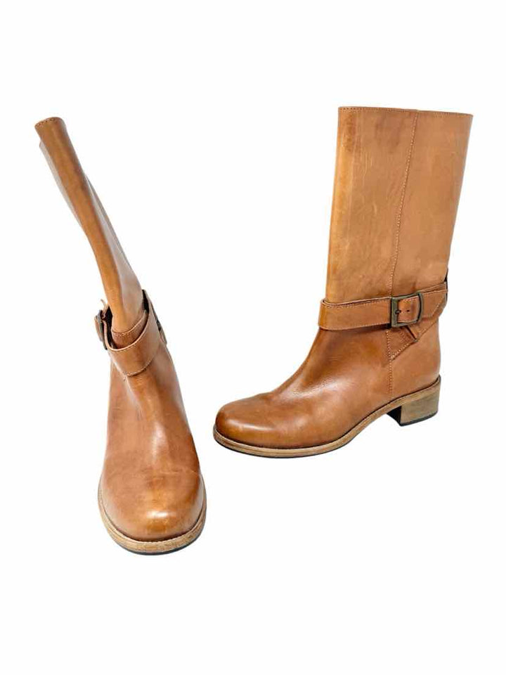 Shoe Size 38 Brown Leather Boots