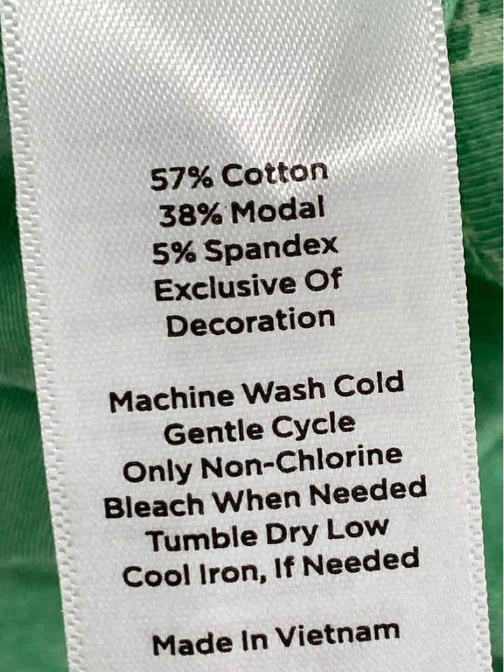 Size L Talbots Green Print Shirt