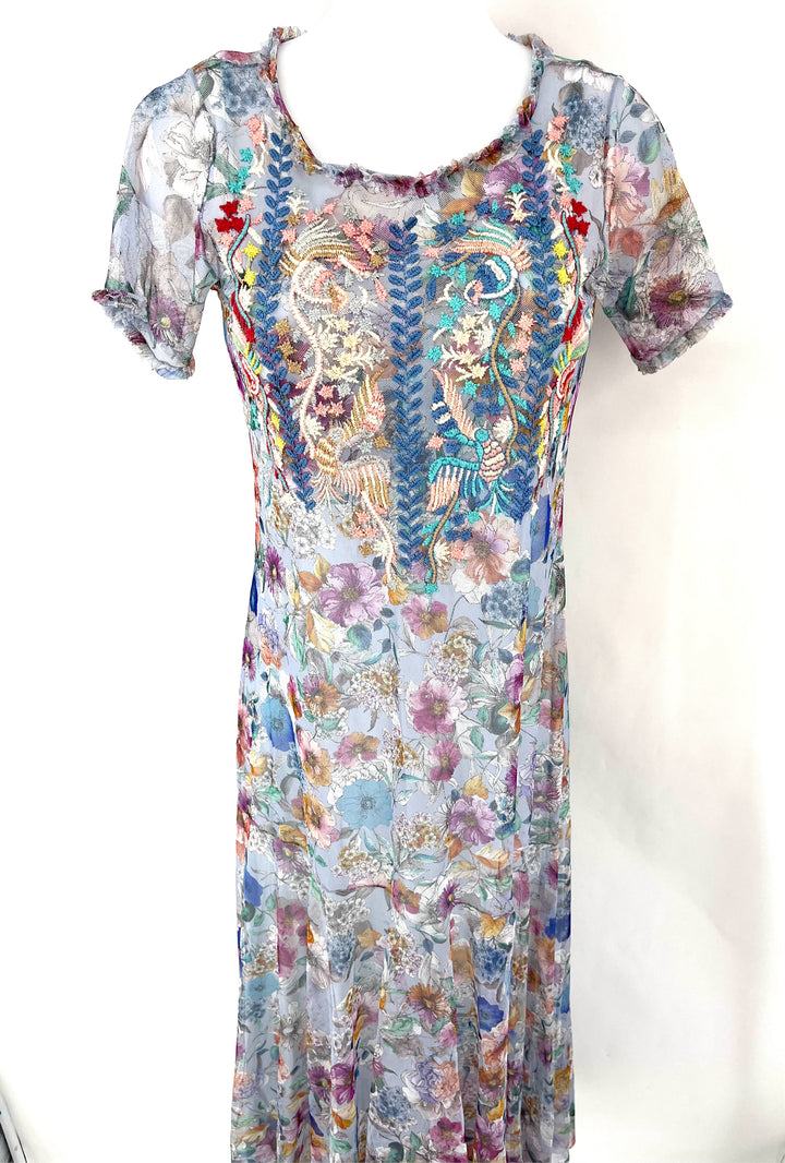 Size XS Johnny Was Blue Dress