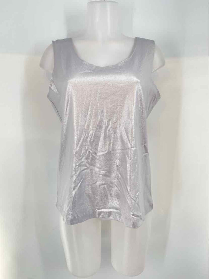 Size L Chico's Silver Shirt