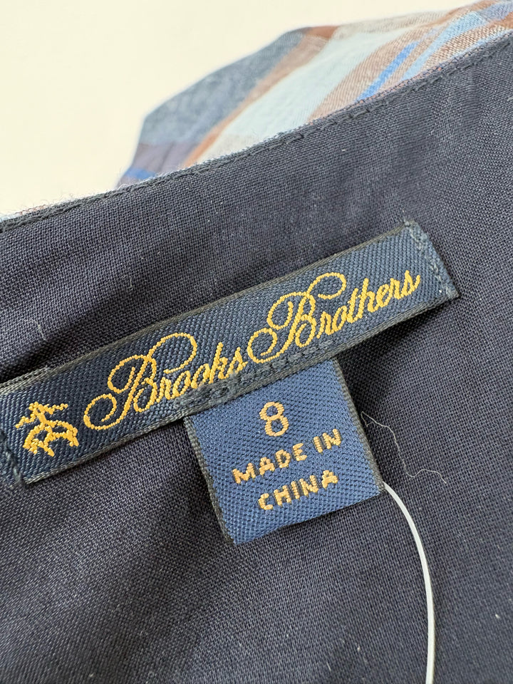 Size 8 Brooks Brothers Navy Print Dress
