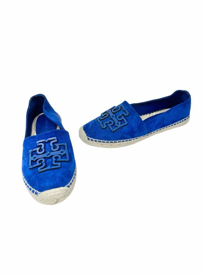 Shoe Size 6 Tory Burch Blue Suede Flats