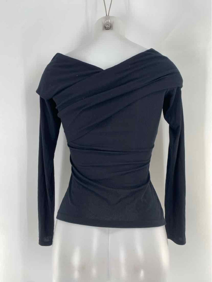 Size Petite THEORY Black Cotton Shirt